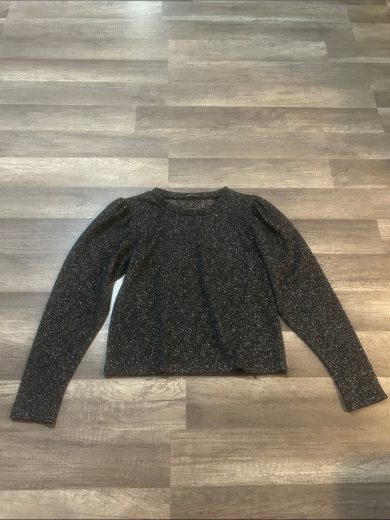Zara Tops - Zara Women’s Shirt Black Metallic Knit Top - Size Small